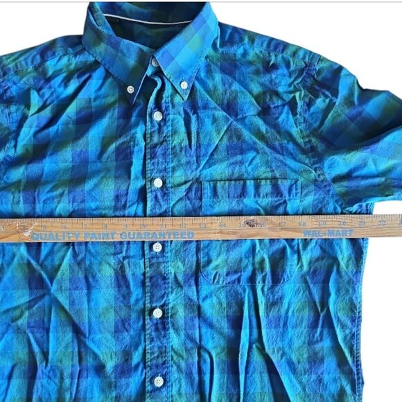 Bobby Jones Green Blue Plaid Button Down Shirt Sz M Classic Preppy Style Golf - Picture 13 of 16